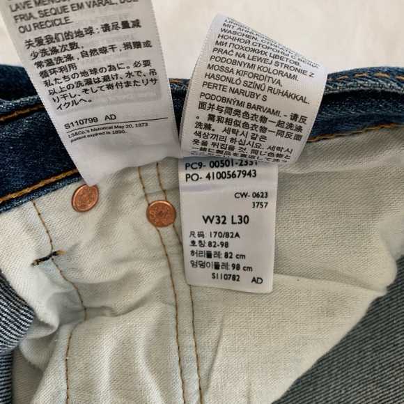 Levi's Men's Dark Blue Straight Jeans - Picture 5 of 5